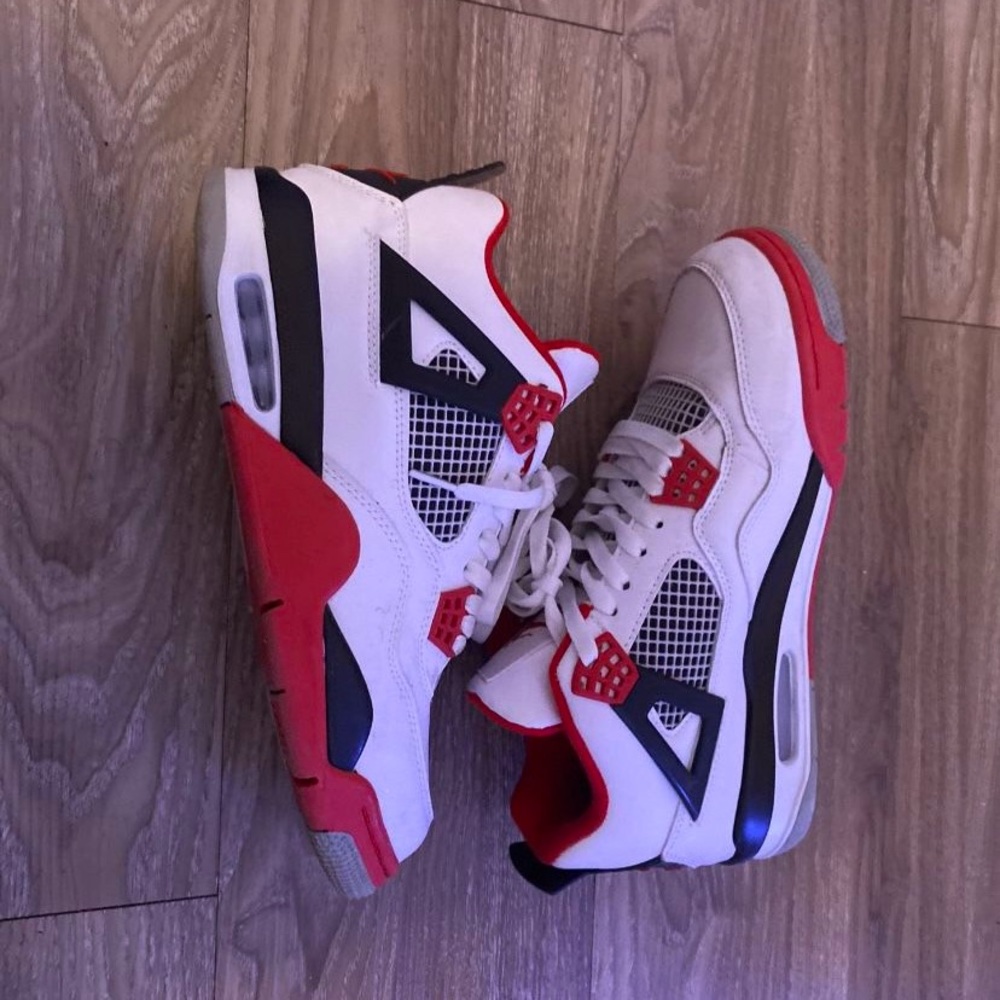 fire red jordan 4s